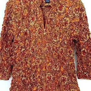 MSK Dressy Jacket, Medium, with sequins, zips up front